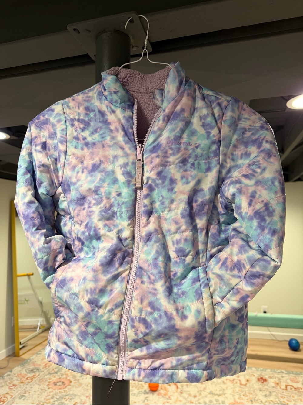 Girl’s Reversible Tie-Dye Puffer Jacket